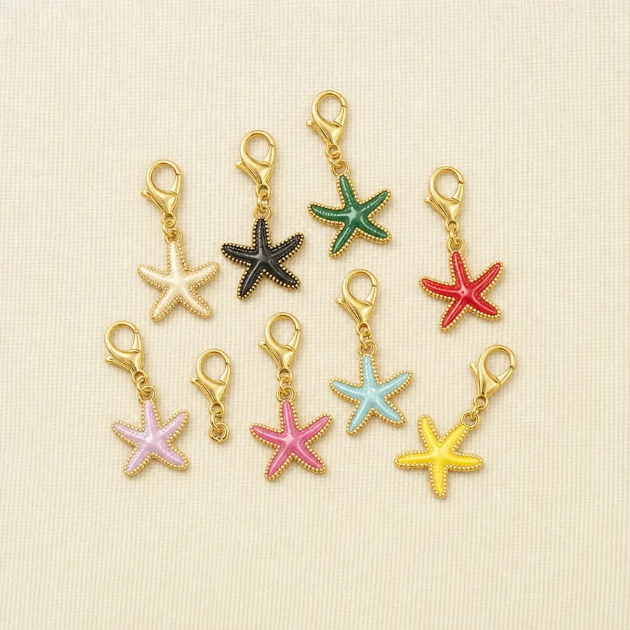 3 Sets of enamel charm stitch markers